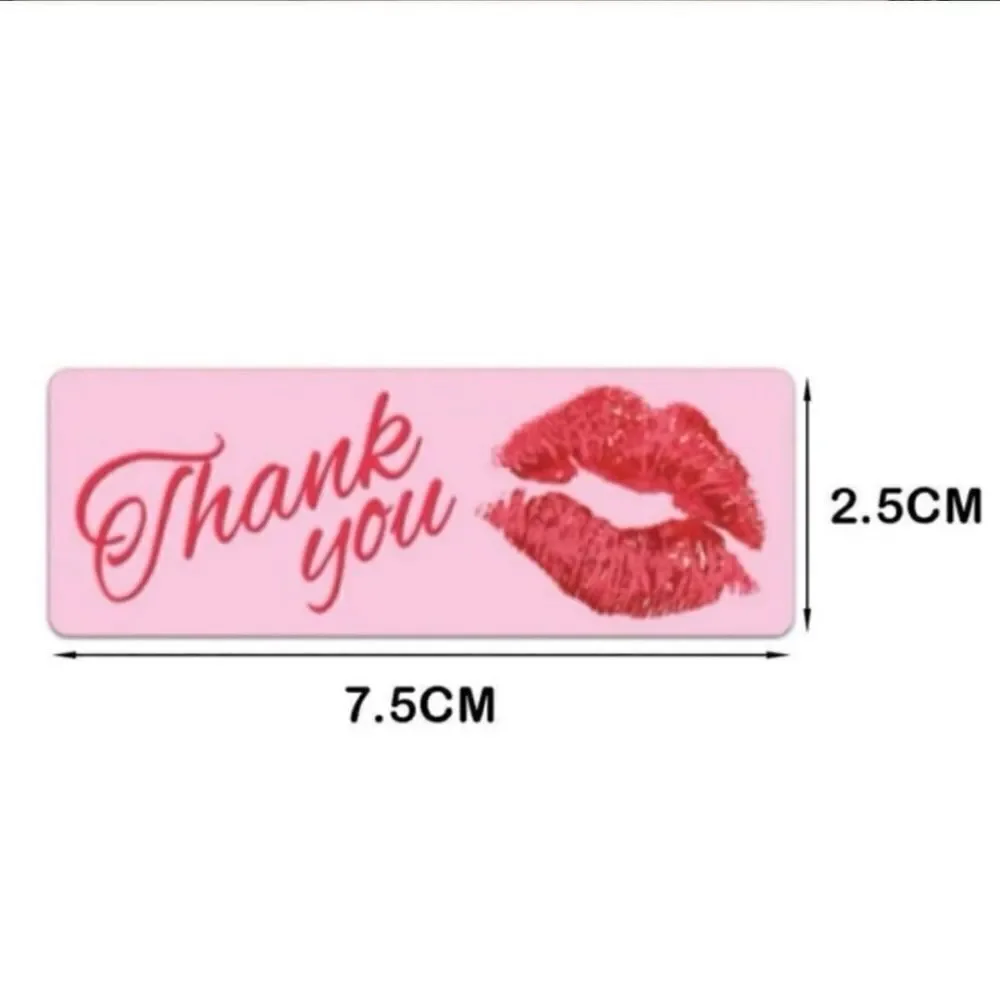 🆑 Square KISS Thank You Sticker 3”x1” Qty 1